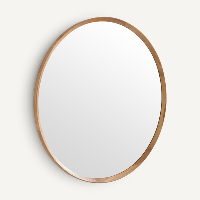 Orion Round Mirror in Solid Oak with Diameter 100cm - image 1