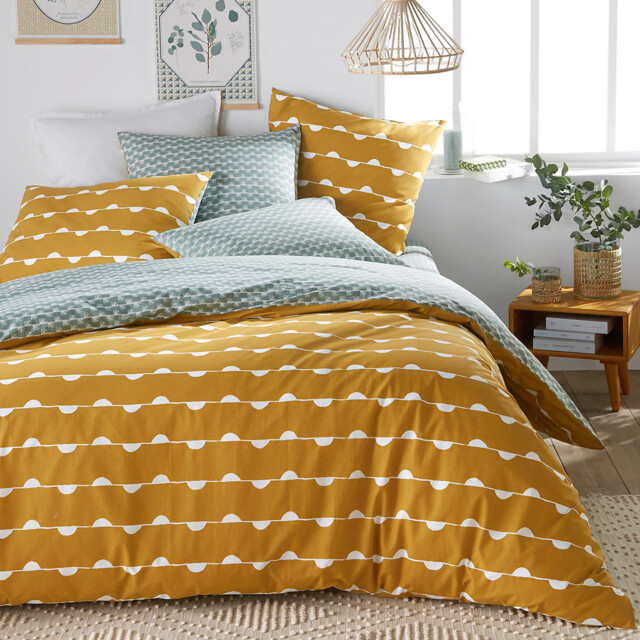 Irun Geometric Cotton Duvet Cover