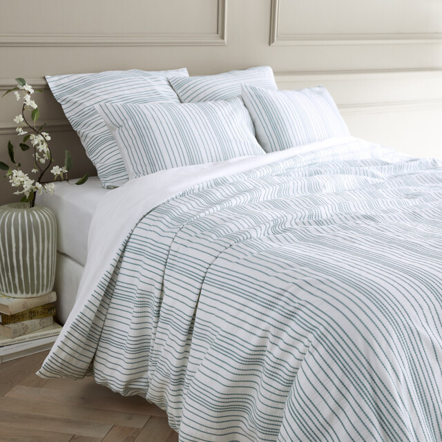 Roma Washed Cotton Percale Duvet Cover - image 1