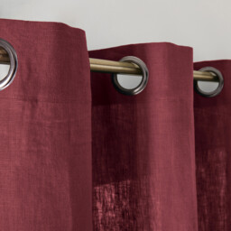Onega Washed Linen Radiator Curtain with Eyelets - thumbnail 2