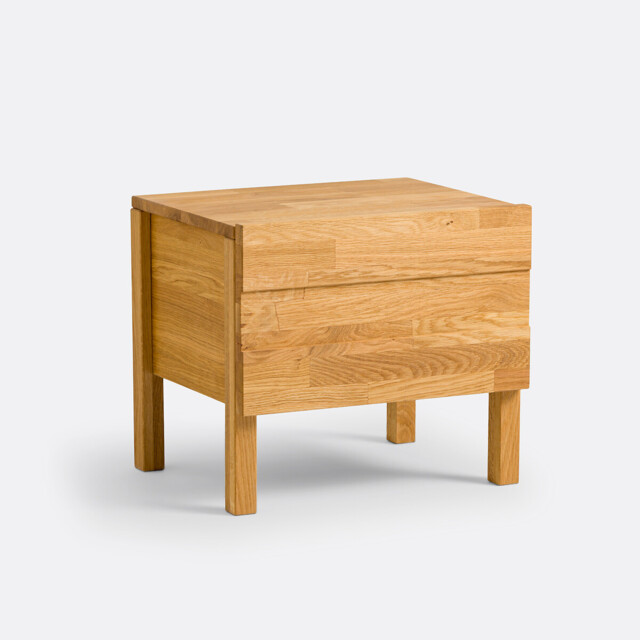 Ariles Finger-Jointed Oak Bedside Table - image 1