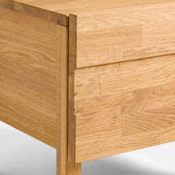 Ariles Finger-Jointed Oak Bedside Table - thumbnail 4
