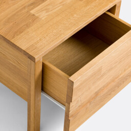 Ariles Finger-Jointed Oak Bedside Table - thumbnail 3