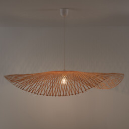 Ezia Lightweight 100cm Diameter Bamboo Ceiling Light Shade - thumbnail 3