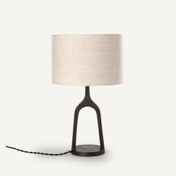 Jakomé Linen & Cast Iron Table Lamp