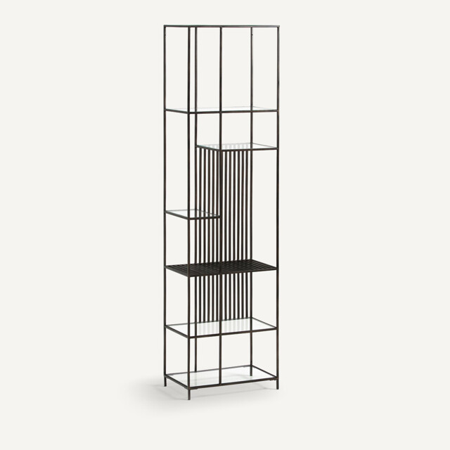 Rectiligne Metal & Glass Bookcase - image 1