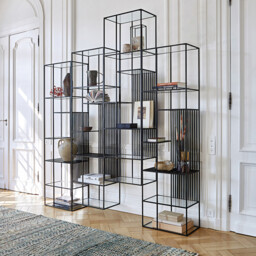 Rectiligne Metal & Glass Bookcase - thumbnail 2