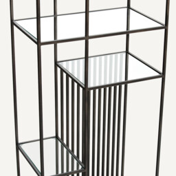 Rectiligne Metal & Glass Bookcase - thumbnail 4