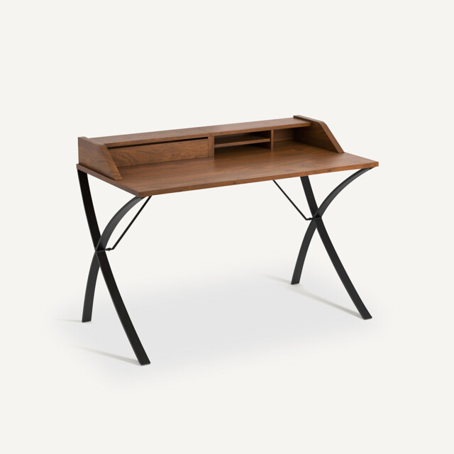 Epitre Walnut & Metal Secretary Desk - image 1
