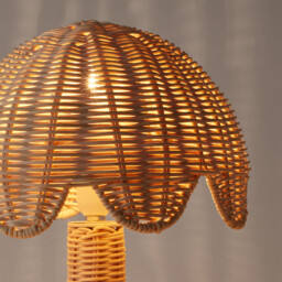 Tabata Palm Tree Rattan Table Lamp - thumbnail 4