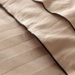 Victor Striped Washed Cotton Satin 300 Thread Count Fitted Sheet - thumbnail 4
