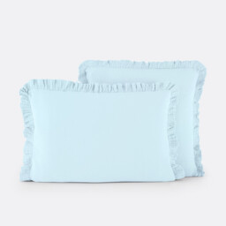 Kumla Plain Cotton Muslin Pillowcase - thumbnail 1