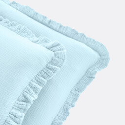 Kumla Plain Cotton Muslin Pillowcase - thumbnail 3