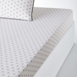 Nordic Geometric Cotton Fitted Sheet