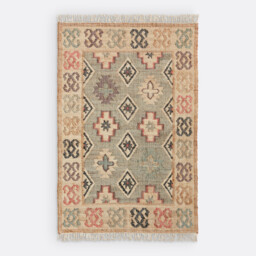 Kaliny Jute and Cotton Distressed Kilim Rug