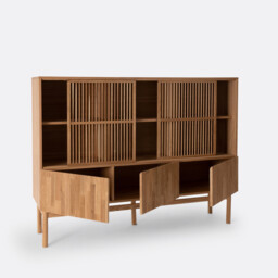 Bilbao Dresser Bookcase in Oak and Veneer - thumbnail 4