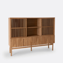 Bilbao Dresser Bookcase in Oak and Veneer