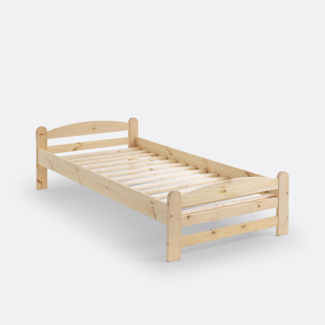 Loan Solid Pine Bed with Bed Base - image 1