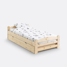 Loan Solid Pine Bed with Bed Base - thumbnail 3