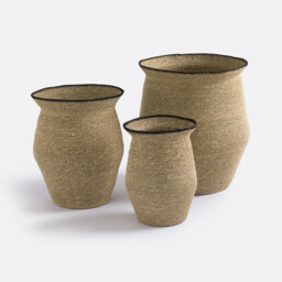 Saski Woven Straw Basket H31cm - thumbnail 4