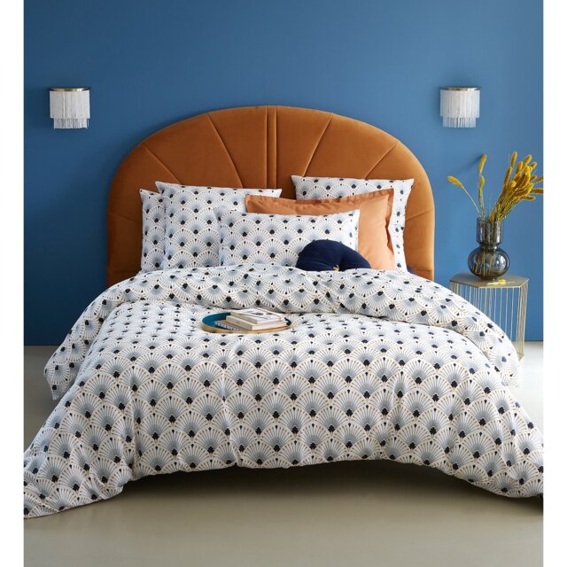 Pawica Palmette Cotton Satin 200 Thread Count Duvet Cover