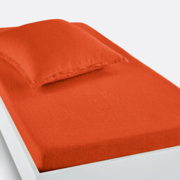 Linot 30cm High Washed Linen Child's Fitted Sheet - thumbnail 1