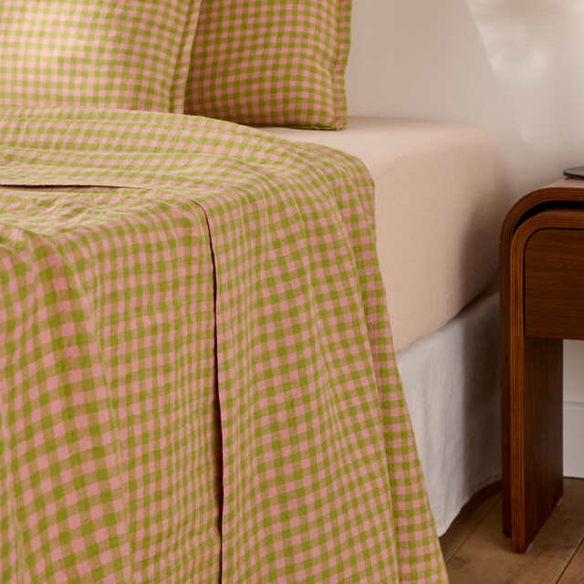 Acélie Bordeaux Flat Sheet in Washed Linen - image 1