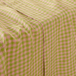 Acélie Bordeaux Flat Sheet in Washed Linen - thumbnail 3
