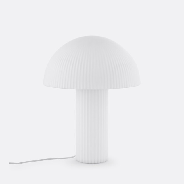 Loulou Mushroom Table Lamp in Opaline Striated Glass H41.7cm - image 1