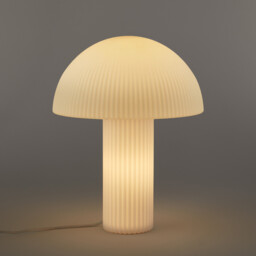 Loulou Mushroom Table Lamp in Opaline Striated Glass H41.7cm - thumbnail 3