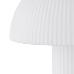 Loulou Mushroom Table Lamp in Opaline Striated Glass H41.7cm - thumbnail 4