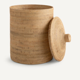 Mirella Rattan and Woven Bamboo Basket - thumbnail 2