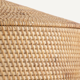 Mirella Rattan and Woven Bamboo Basket - thumbnail 3