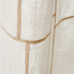 Oulya Embroidered Cotton & Linen Voile Curtain - thumbnail 4