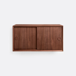 Quilda Walnut Veneer Vintage Wall-Mounted Cabinet - thumbnail 2