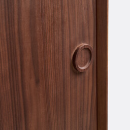 Quilda Walnut Veneer Vintage Wall-Mounted Cabinet - thumbnail 4