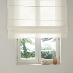 Linen/Cotton Muslin Roman Blind - thumbnail 1