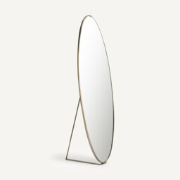 Koban H170cm Oval Metal Standing Mirror - thumbnail 1