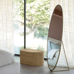 Koban H170cm Oval Metal Standing Mirror - thumbnail 2