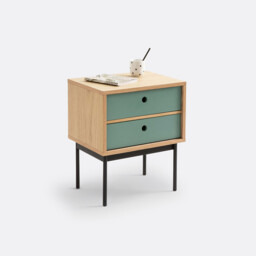 Nyjo Bedside Table with 2 Reversible Drawers