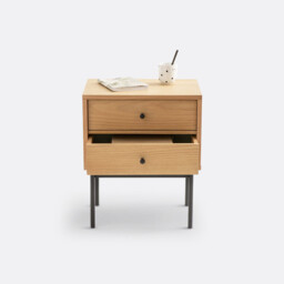 Nyjo Bedside Table with 2 Reversible Drawers - thumbnail 4