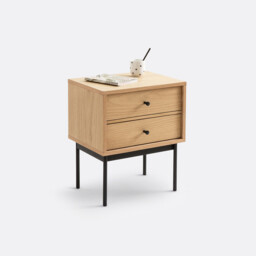 Nyjo Bedside Table with 2 Reversible Drawers - thumbnail 3