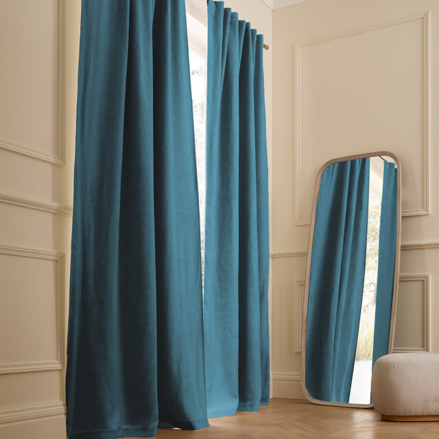 Private Blackout Curtain in Washed Linen with Concealed Tabs - image 1