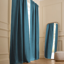 Private Blackout Curtain in Washed Linen with Concealed Tabs - thumbnail 1