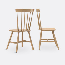 Set of 2 Jyko Spindle Back Chairs in Solid Rubberwood - thumbnail 4