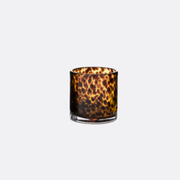 Set of 2 Fauvita Amber Glass Tealight Holders - thumbnail 4