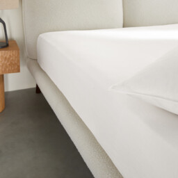 Elina Washed Linen Mattress Topper Fitted Sheet - thumbnail 2