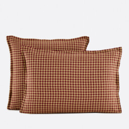 Acélie Bordeaux Pillowcase in Washed Linen