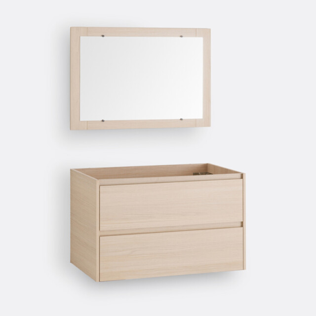 Nirio L80cm Wall-Mounted Vanity Unit & Mirror Set - image 1