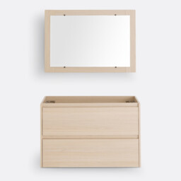 Nirio L80cm Wall-Mounted Vanity Unit & Mirror Set - thumbnail 3